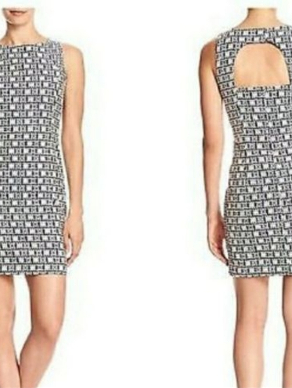 Banana Republic Geo Print Sheath Dress Cotton Poly Blend Sz 6